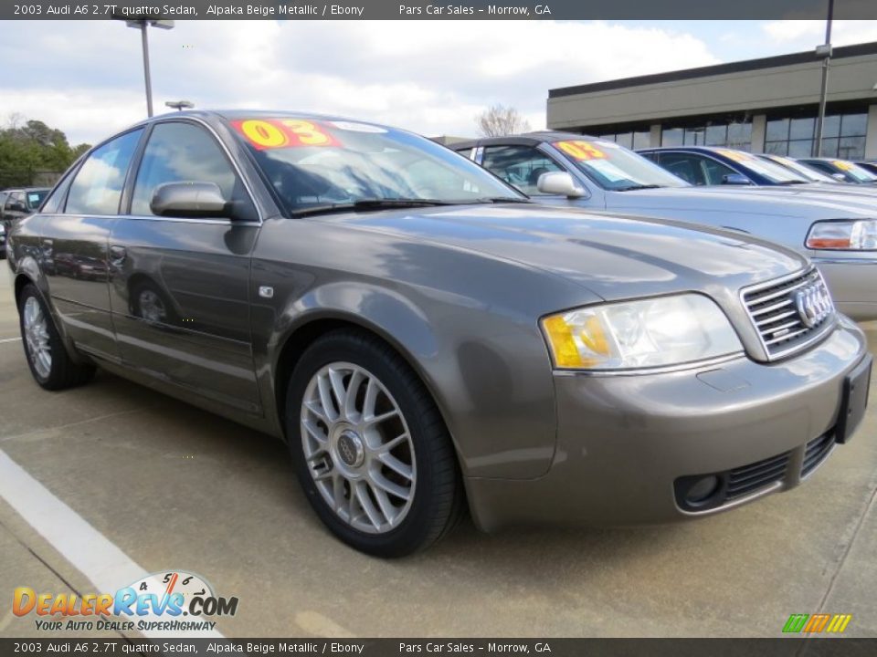 2003 Audi A6 2.7T quattro Sedan Alpaka Beige Metallic / Ebony Photo #4