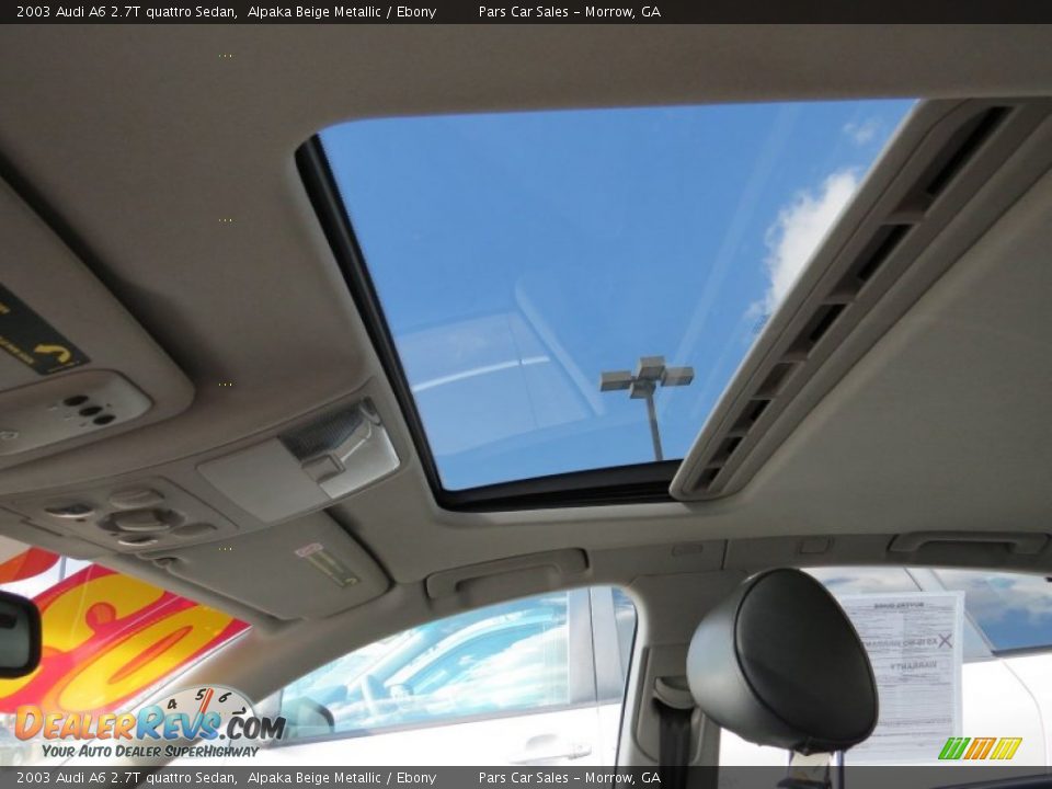 2003 Audi A6 2.7T quattro Sedan Alpaka Beige Metallic / Ebony Photo #7