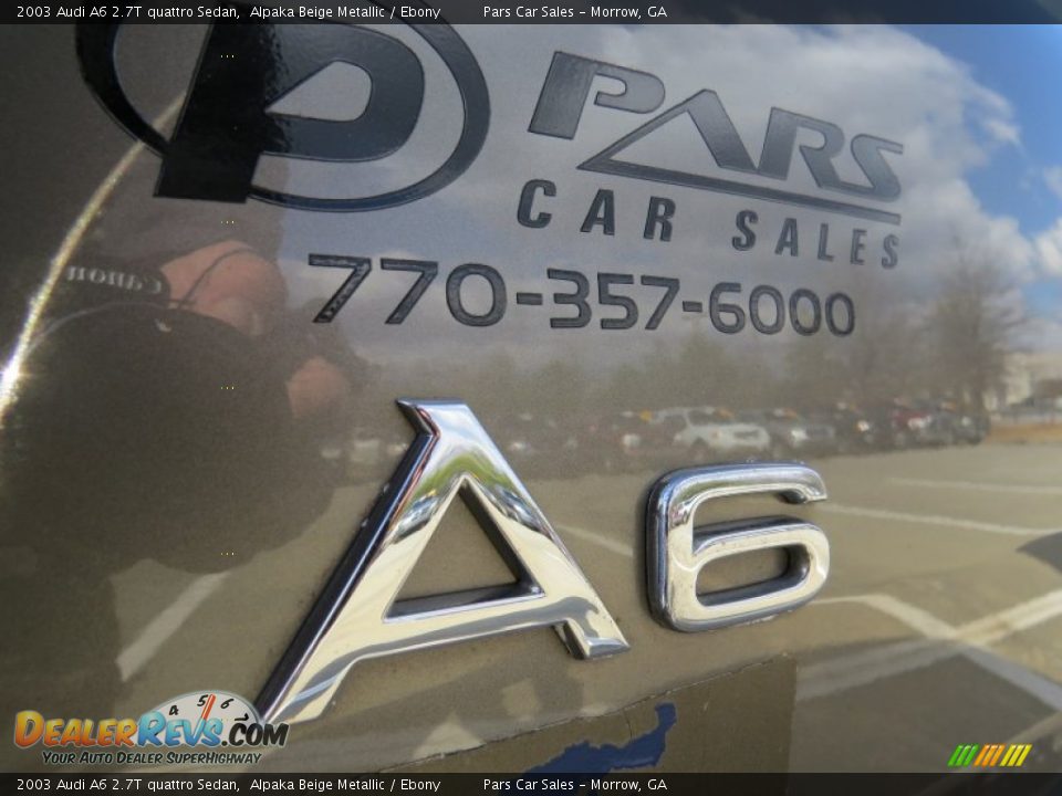 2003 Audi A6 2.7T quattro Sedan Alpaka Beige Metallic / Ebony Photo #11