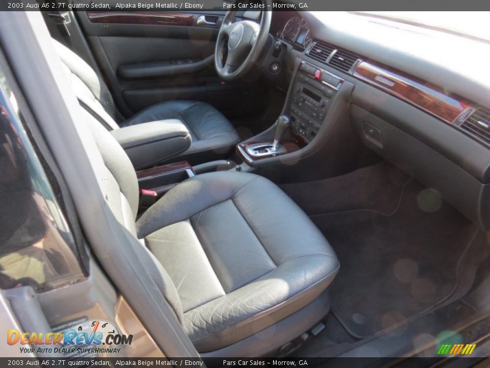 2003 Audi A6 2.7T quattro Sedan Alpaka Beige Metallic / Ebony Photo #13