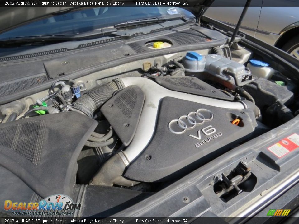 2003 Audi A6 2.7T quattro Sedan Alpaka Beige Metallic / Ebony Photo #14