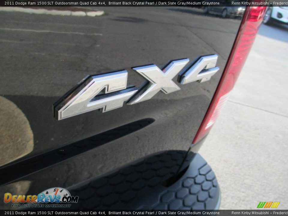 2011 Dodge Ram 1500 SLT Outdoorsman Quad Cab 4x4 Brilliant Black Crystal Pearl / Dark Slate Gray/Medium Graystone Photo #8