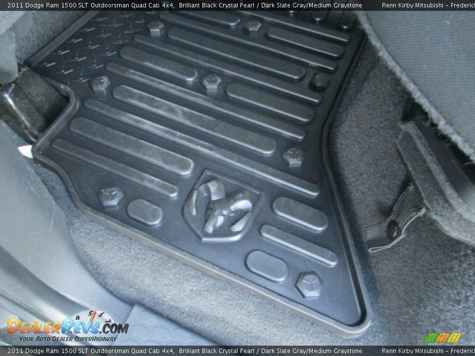 2011 Dodge Ram 1500 SLT Outdoorsman Quad Cab 4x4 Brilliant Black Crystal Pearl / Dark Slate Gray/Medium Graystone Photo #23