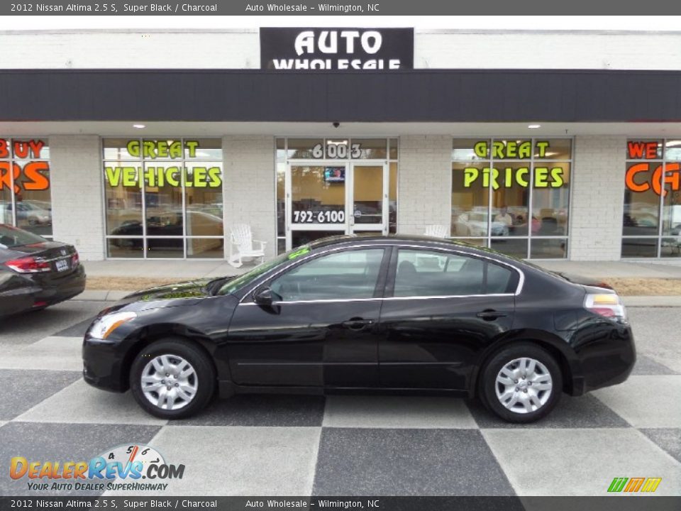 2012 Nissan Altima 2.5 S Super Black / Charcoal Photo #1