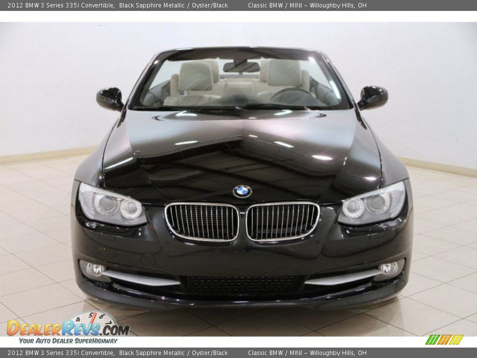 2012 BMW 3 Series 335i Convertible Black Sapphire Metallic / Oyster/Black Photo #3