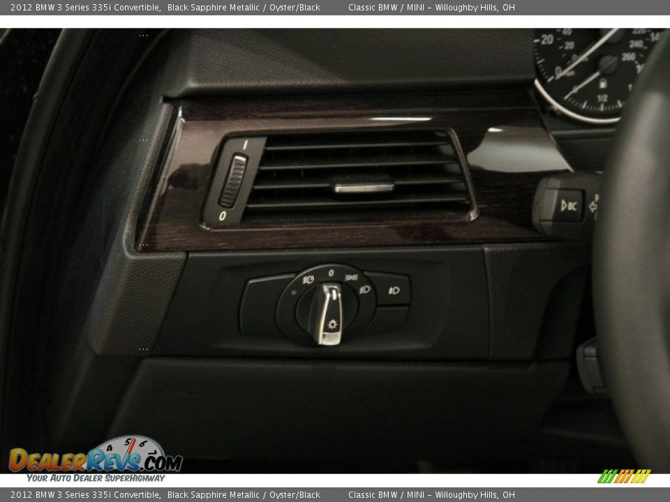 2012 BMW 3 Series 335i Convertible Black Sapphire Metallic / Oyster/Black Photo #8