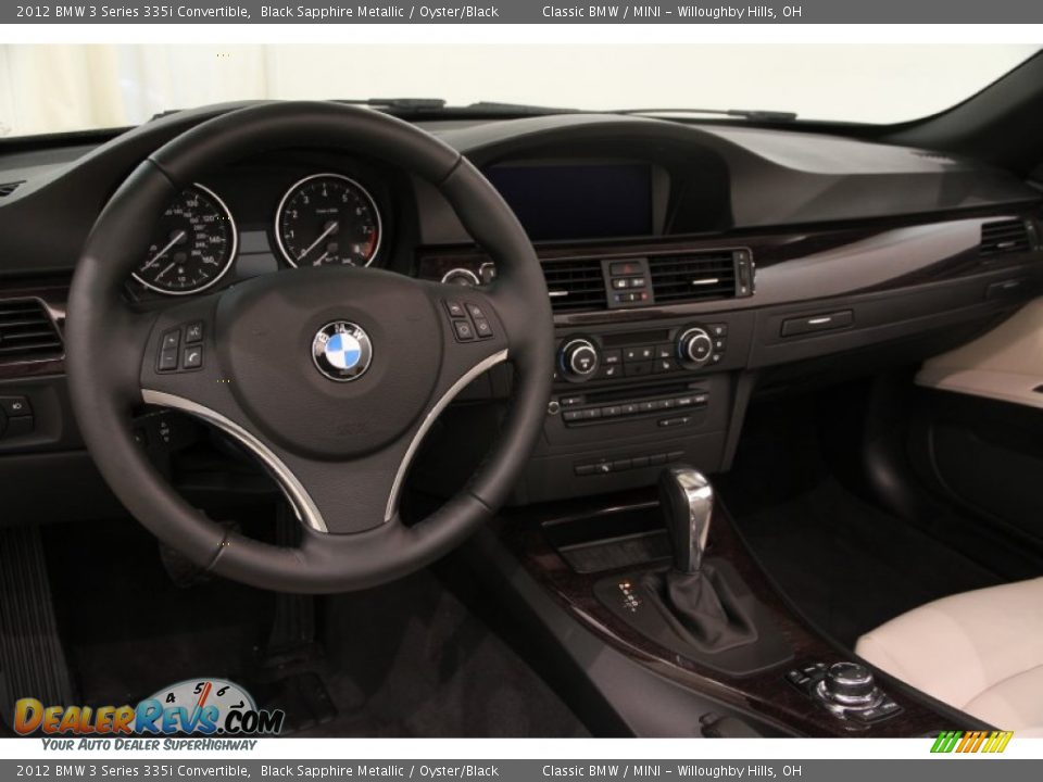 2012 BMW 3 Series 335i Convertible Black Sapphire Metallic / Oyster/Black Photo #10