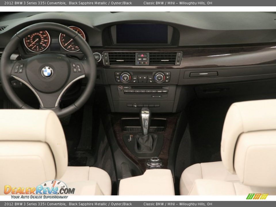 2012 BMW 3 Series 335i Convertible Black Sapphire Metallic / Oyster/Black Photo #31