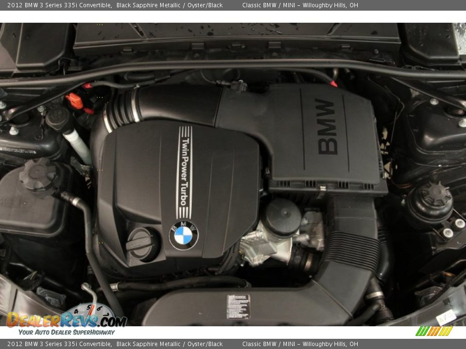 2012 BMW 3 Series 335i Convertible Black Sapphire Metallic / Oyster/Black Photo #32