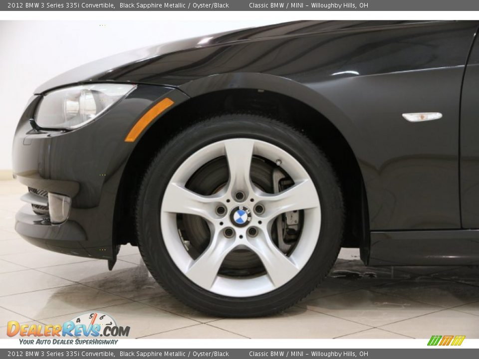 2012 BMW 3 Series 335i Convertible Black Sapphire Metallic / Oyster/Black Photo #33