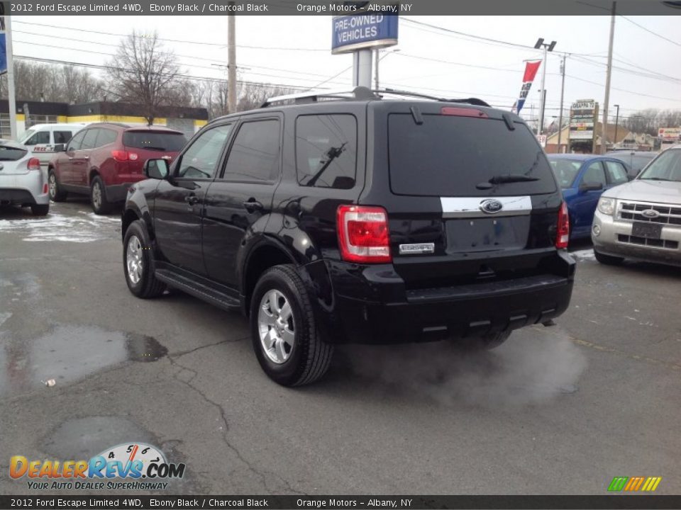 2012 Ford Escape Limited 4WD Ebony Black / Charcoal Black Photo #5
