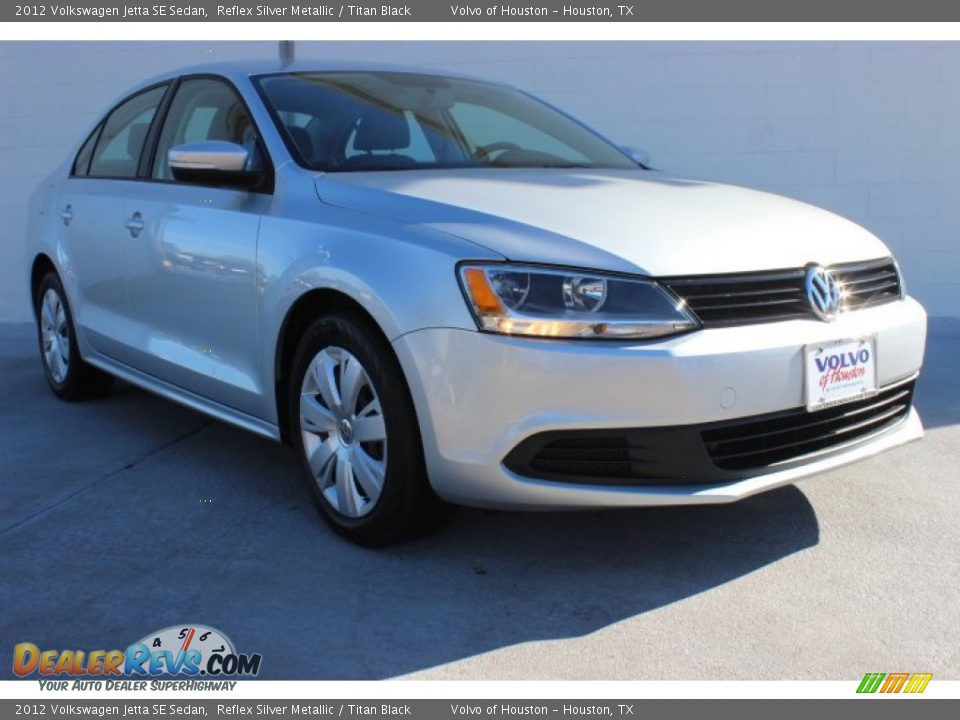 2012 Volkswagen Jetta SE Sedan Reflex Silver Metallic / Titan Black Photo #1