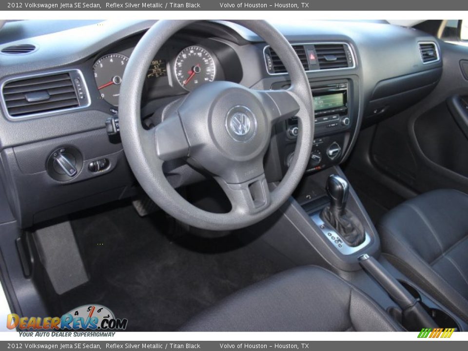 2012 Volkswagen Jetta SE Sedan Reflex Silver Metallic / Titan Black Photo #13