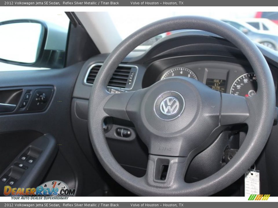 2012 Volkswagen Jetta SE Sedan Reflex Silver Metallic / Titan Black Photo #29