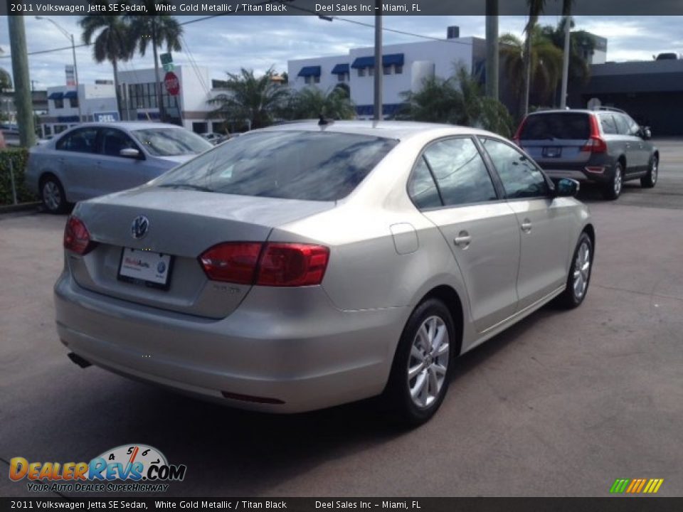 2011 Volkswagen Jetta SE Sedan White Gold Metallic / Titan Black Photo #5