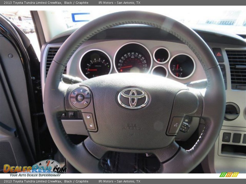 2013 Toyota Tundra Limited CrewMax Black / Graphite Photo #17
