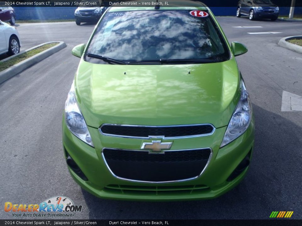 2014 Chevrolet Spark LT Jalapeno / Silver/Green Photo #2