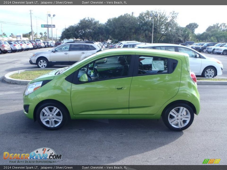 2014 Chevrolet Spark LT Jalapeno / Silver/Green Photo #3