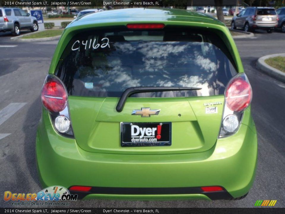 2014 Chevrolet Spark LT Jalapeno / Silver/Green Photo #4
