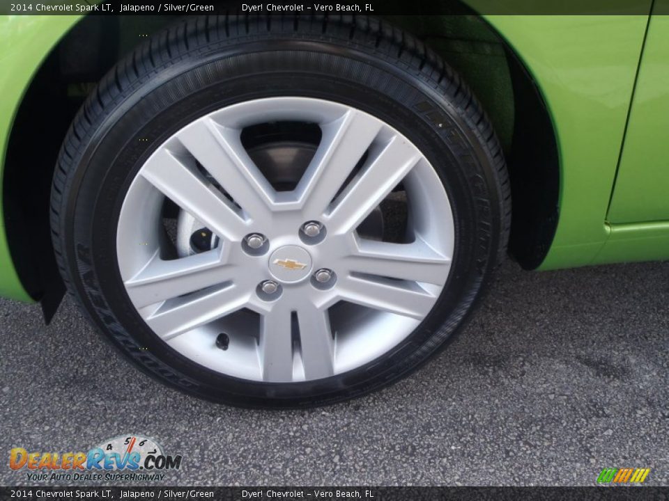 2014 Chevrolet Spark LT Jalapeno / Silver/Green Photo #7