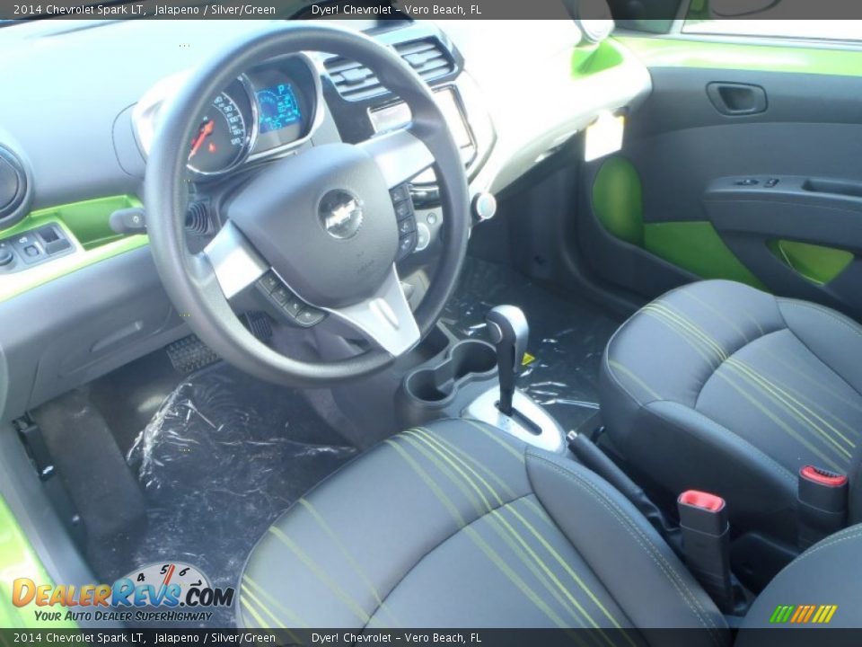 2014 Chevrolet Spark LT Jalapeno / Silver/Green Photo #9