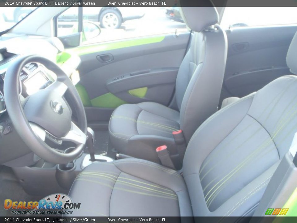 2014 Chevrolet Spark LT Jalapeno / Silver/Green Photo #10