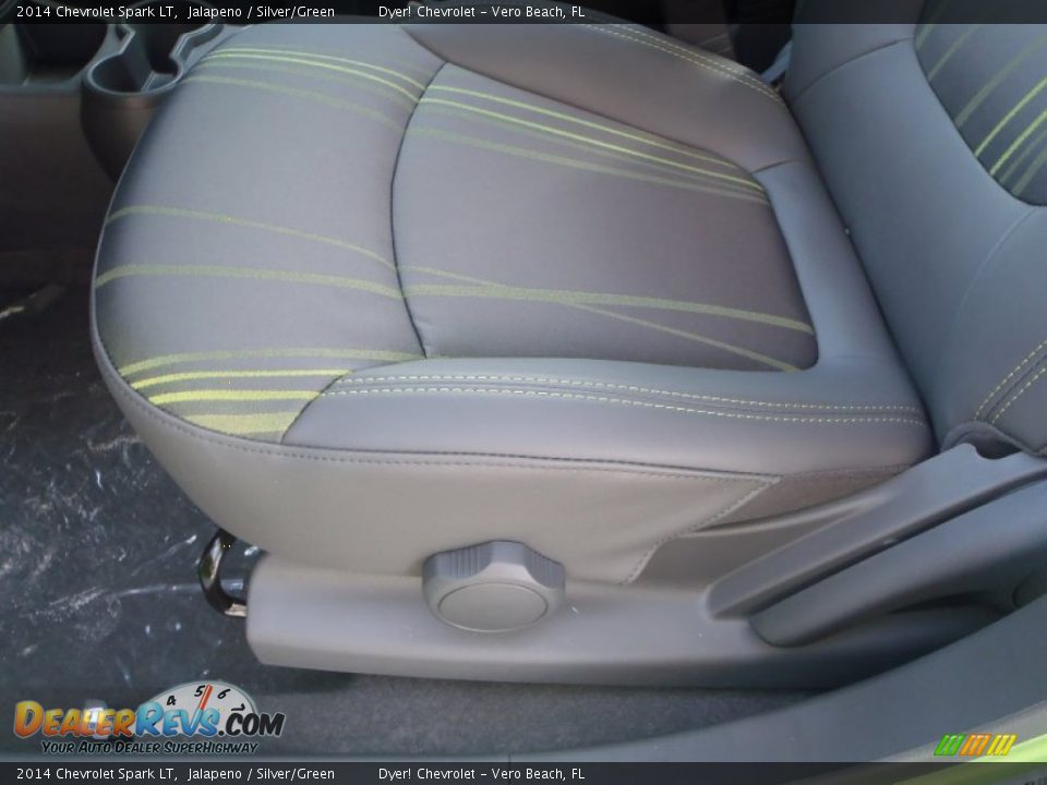 2014 Chevrolet Spark LT Jalapeno / Silver/Green Photo #11