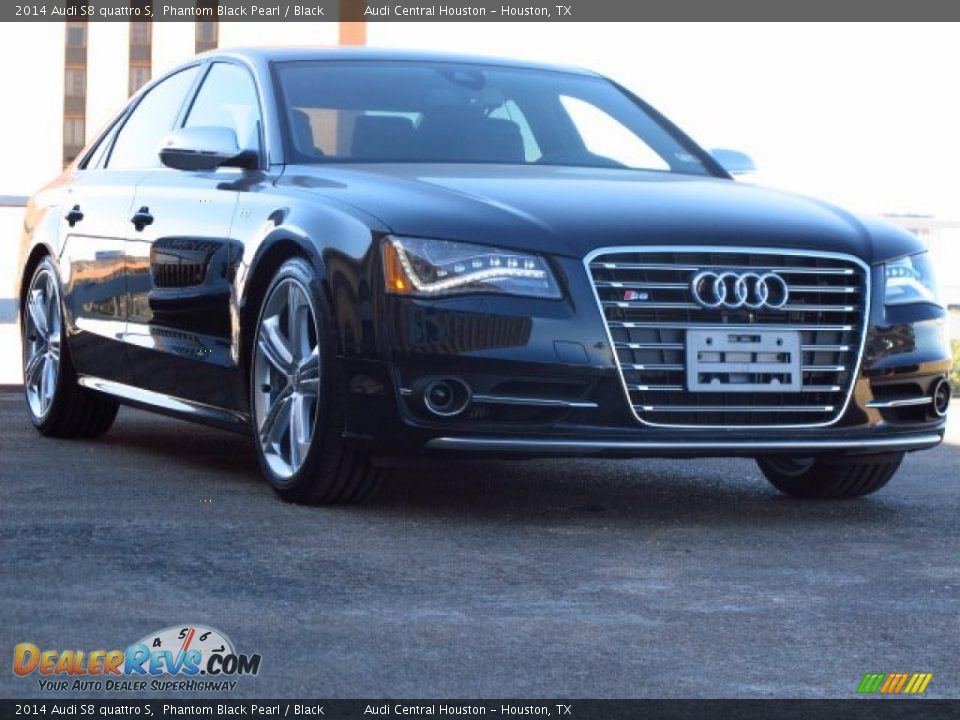 2014 Audi S8 quattro S Phantom Black Pearl / Black Photo #1
