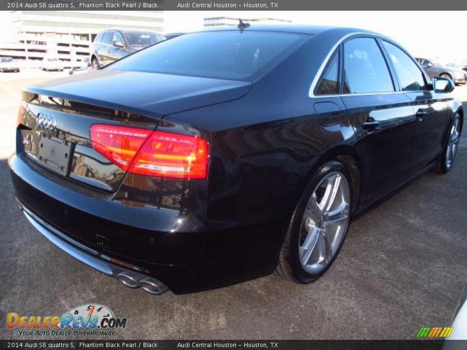 2014 Audi S8 quattro S Phantom Black Pearl / Black Photo #2