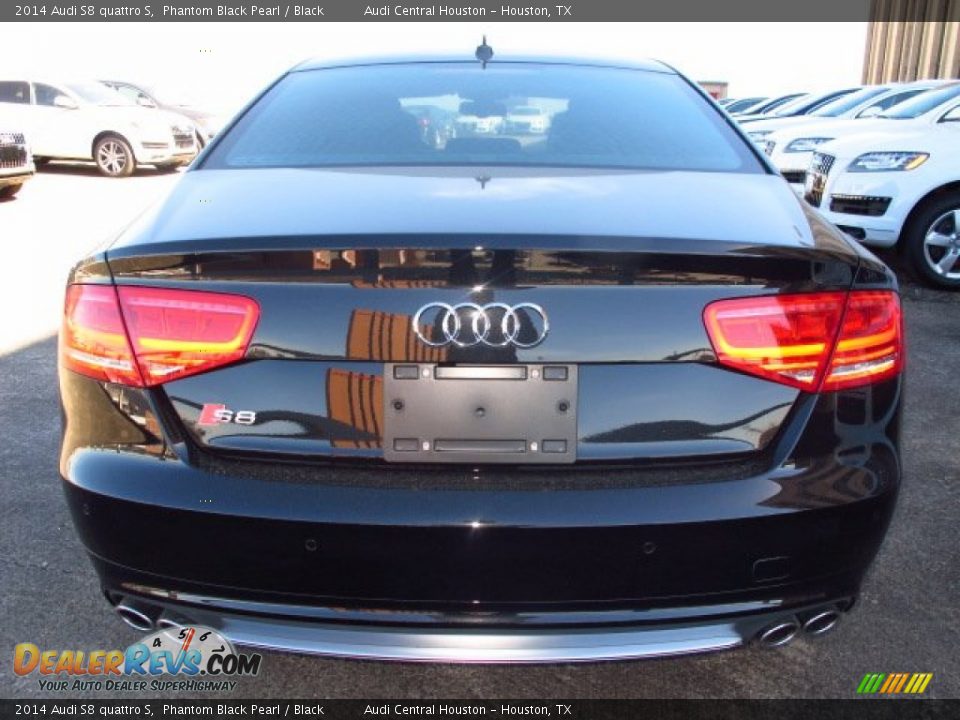 2014 Audi S8 quattro S Phantom Black Pearl / Black Photo #3