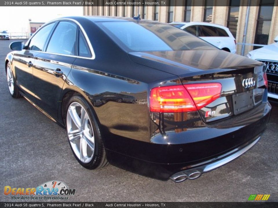 2014 Audi S8 quattro S Phantom Black Pearl / Black Photo #4
