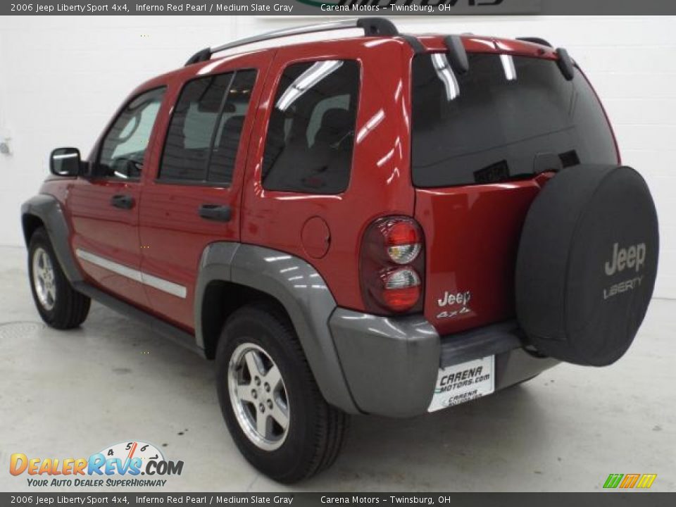 2006 Jeep Liberty Sport 4x4 Inferno Red Pearl / Medium Slate Gray Photo #4