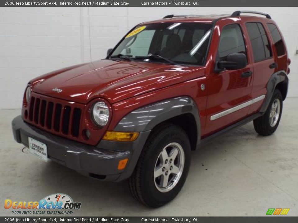 2006 Jeep Liberty Sport 4x4 Inferno Red Pearl / Medium Slate Gray Photo #5
