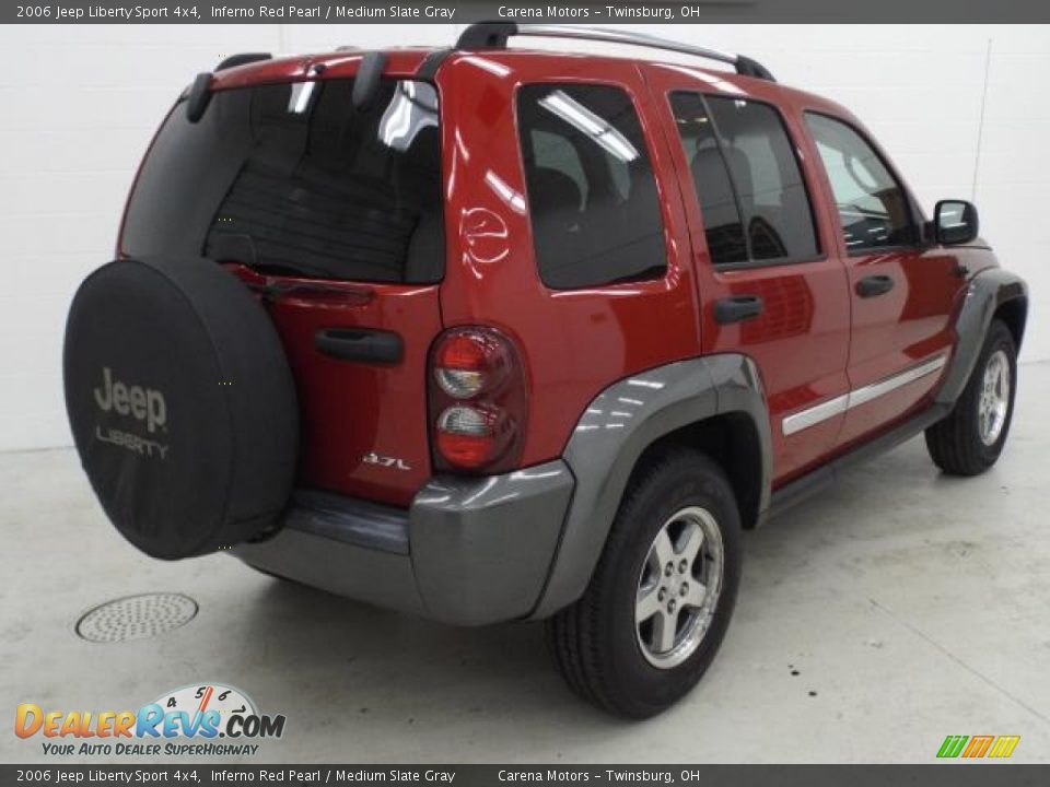 2006 Jeep Liberty Sport 4x4 Inferno Red Pearl / Medium Slate Gray Photo #6