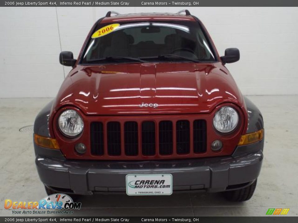2006 Jeep Liberty Sport 4x4 Inferno Red Pearl / Medium Slate Gray Photo #7
