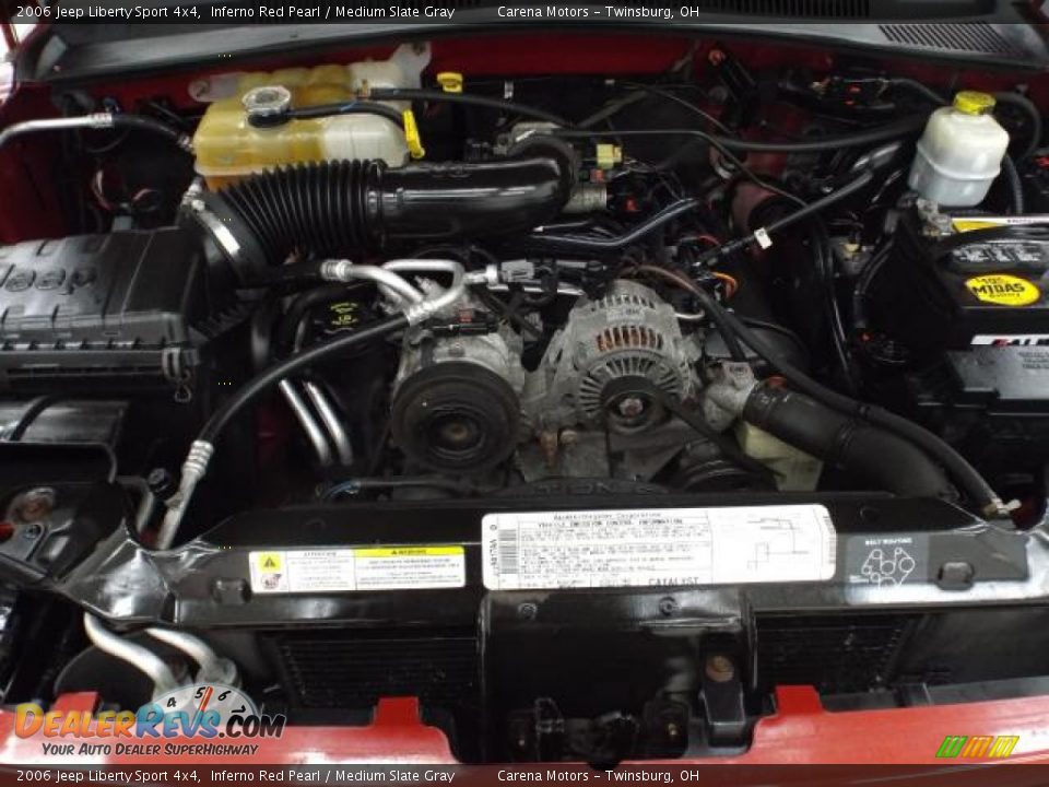2006 Jeep Liberty Sport 4x4 Inferno Red Pearl / Medium Slate Gray Photo #8