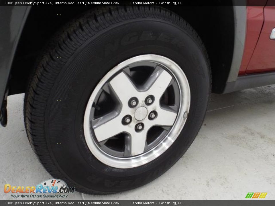 2006 Jeep Liberty Sport 4x4 Inferno Red Pearl / Medium Slate Gray Photo #24