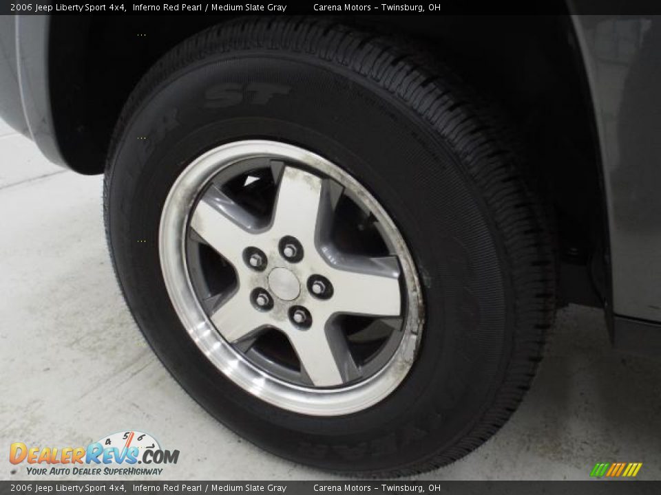 2006 Jeep Liberty Sport 4x4 Inferno Red Pearl / Medium Slate Gray Photo #25