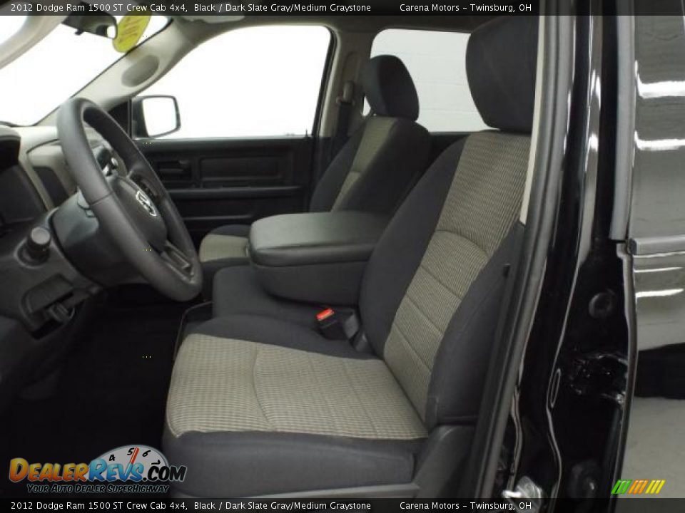 2012 Dodge Ram 1500 ST Crew Cab 4x4 Black / Dark Slate Gray/Medium Graystone Photo #7