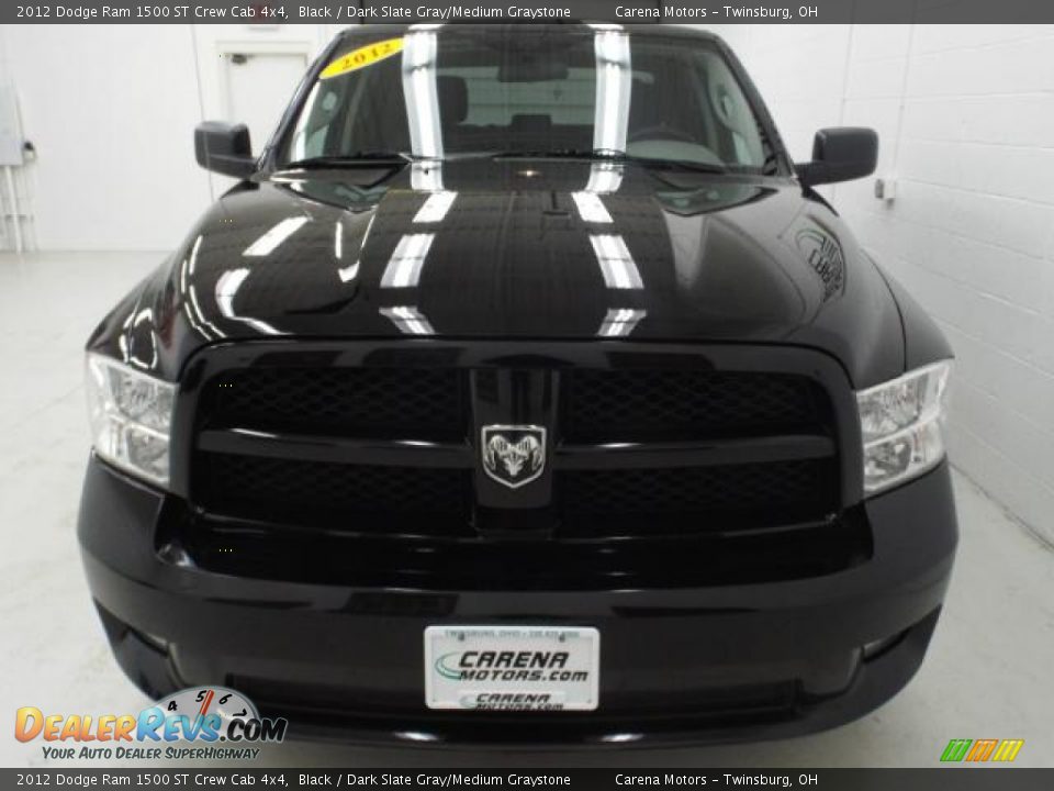 2012 Dodge Ram 1500 ST Crew Cab 4x4 Black / Dark Slate Gray/Medium Graystone Photo #9