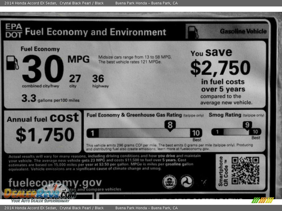 2014 Honda Accord EX Sedan Crystal Black Pearl / Black Photo #20