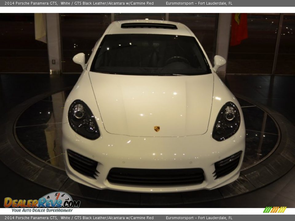 2014 Porsche Panamera GTS White / GTS Black Leather/Alcantara w/Carmine Red Photo #2