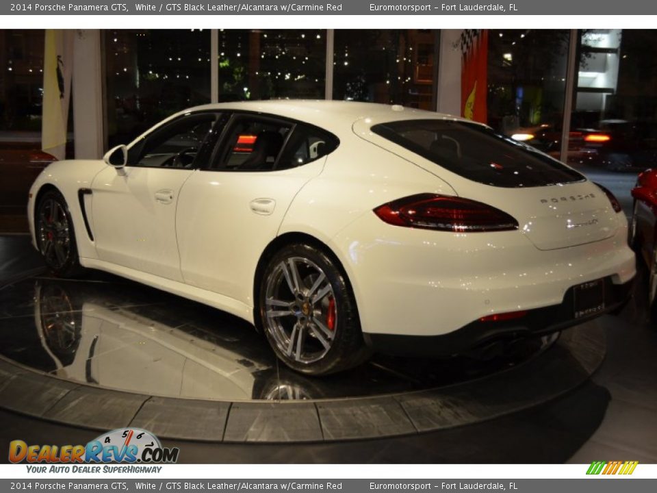 2014 Porsche Panamera GTS White / GTS Black Leather/Alcantara w/Carmine Red Photo #4