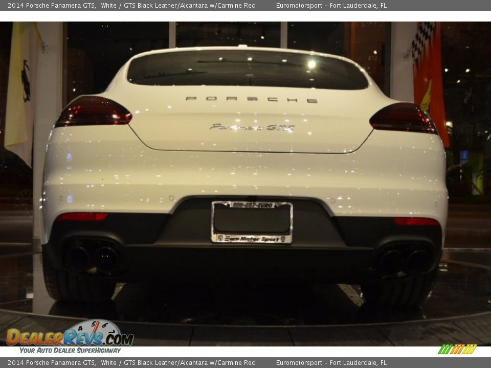 2014 Porsche Panamera GTS White / GTS Black Leather/Alcantara w/Carmine Red Photo #5
