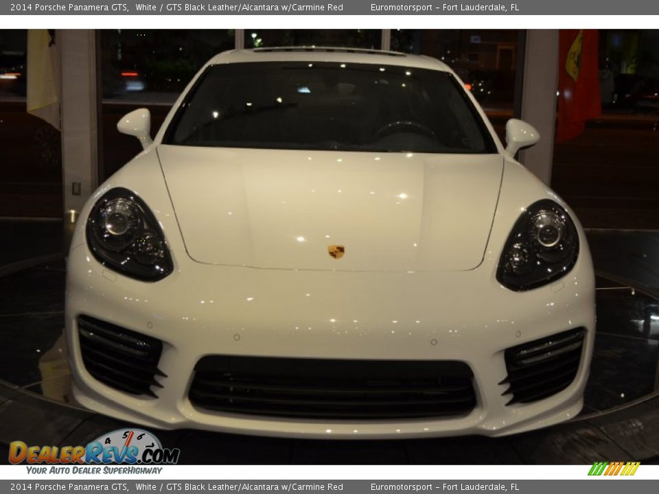 2014 Porsche Panamera GTS White / GTS Black Leather/Alcantara w/Carmine Red Photo #7