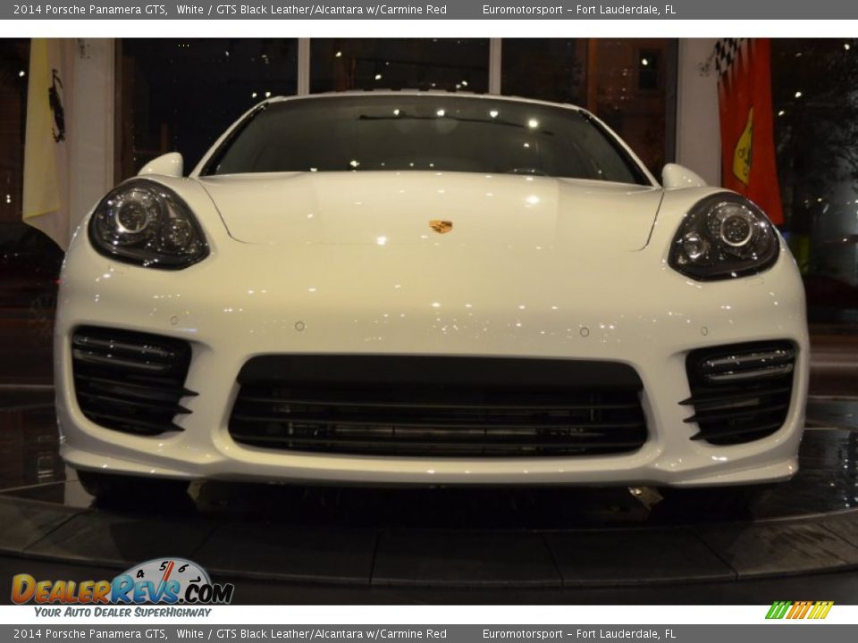 2014 Porsche Panamera GTS White / GTS Black Leather/Alcantara w/Carmine Red Photo #8