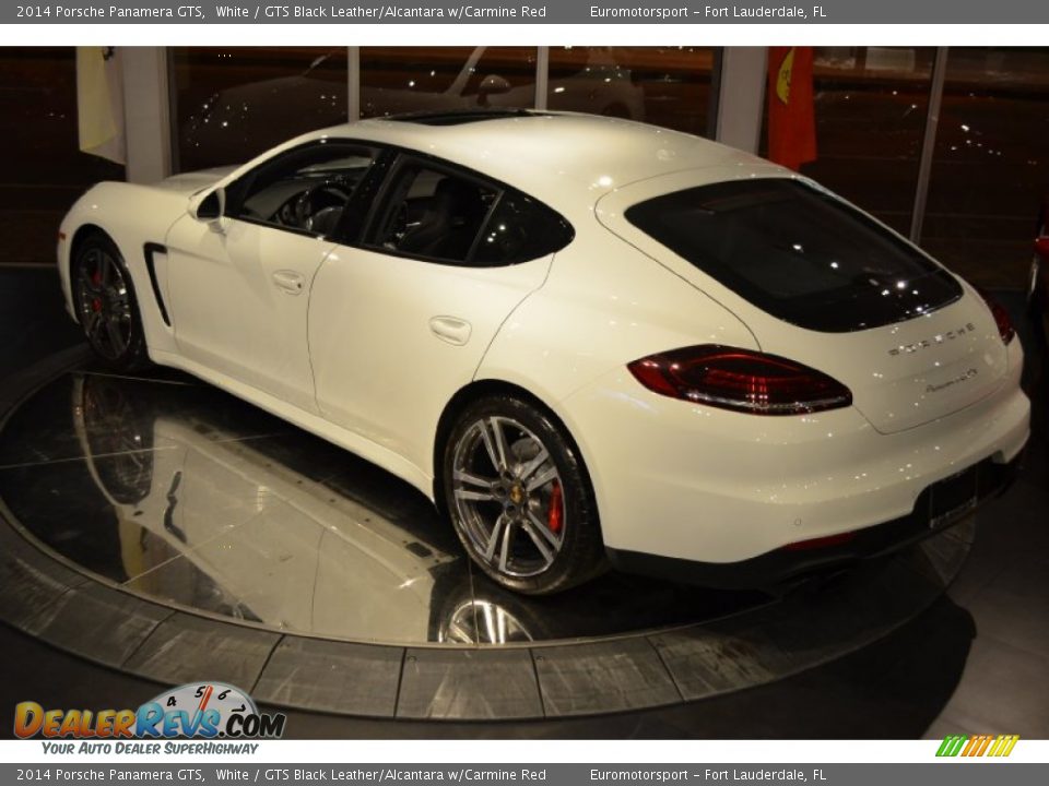 2014 Porsche Panamera GTS White / GTS Black Leather/Alcantara w/Carmine Red Photo #17