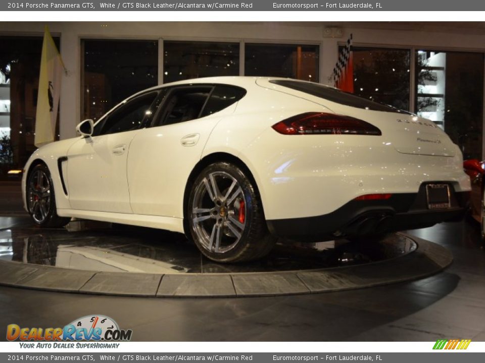 2014 Porsche Panamera GTS White / GTS Black Leather/Alcantara w/Carmine Red Photo #18