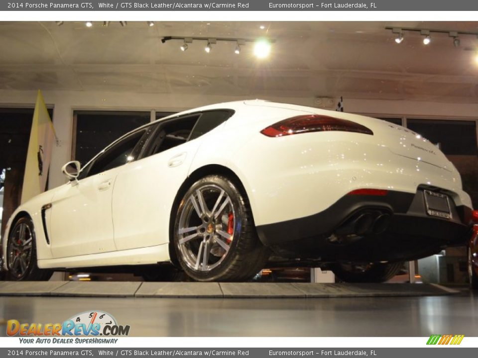 2014 Porsche Panamera GTS White / GTS Black Leather/Alcantara w/Carmine Red Photo #19
