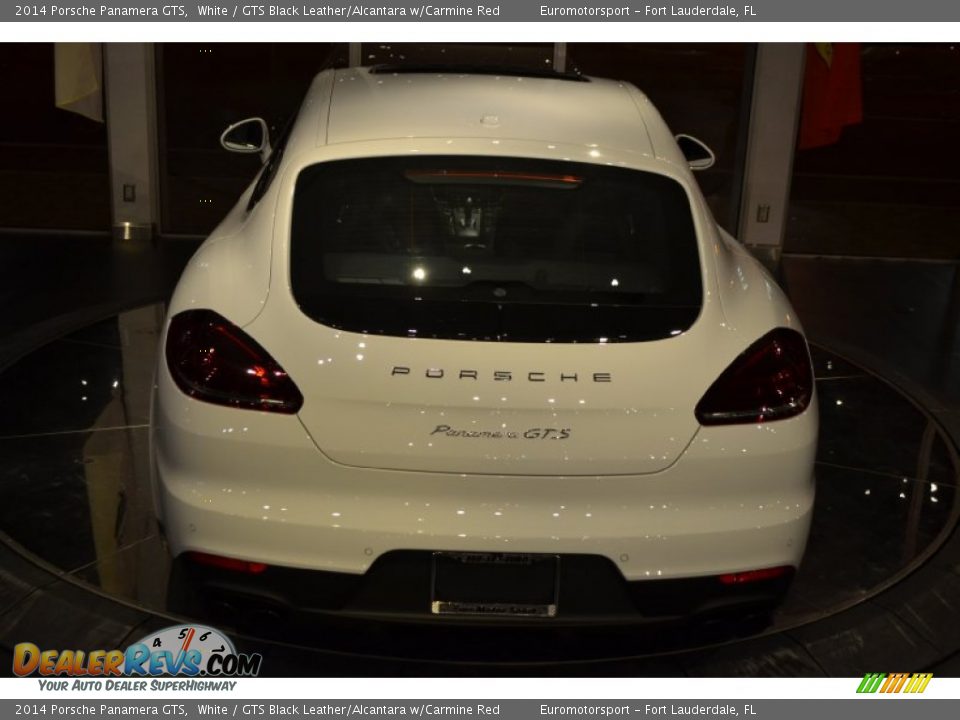 2014 Porsche Panamera GTS White / GTS Black Leather/Alcantara w/Carmine Red Photo #20